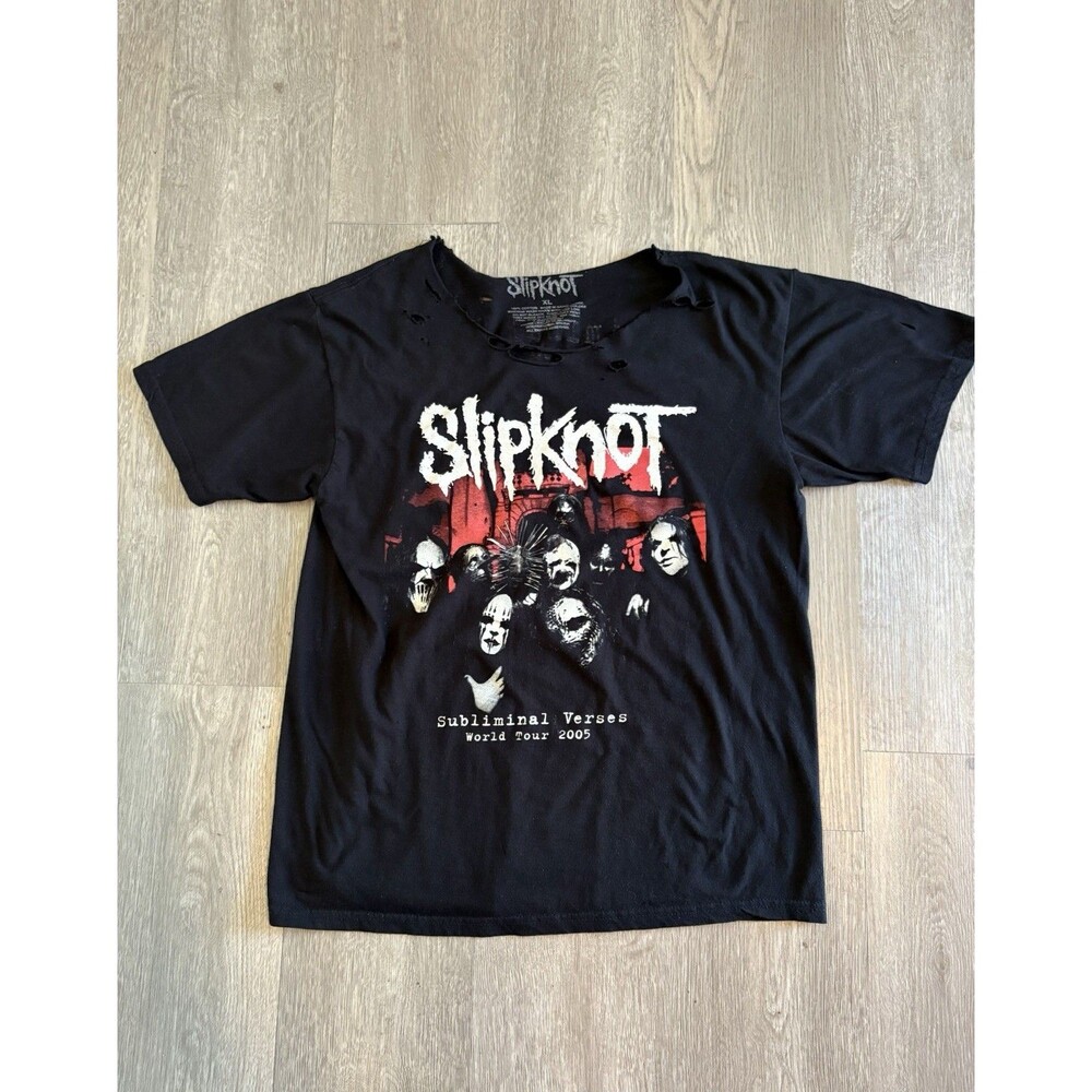 Slipknot Subliminal Versus Tee 2005 world tour black SZ XL Goth Skater Metal